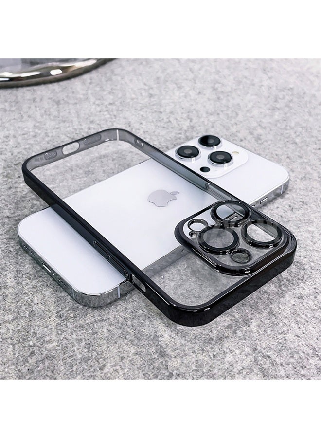Luxury Transparent Plating Phone Case for iPhone 16 Pro Max PC Shockproof Thin Cover for iPhone 16 Cases - Image 3